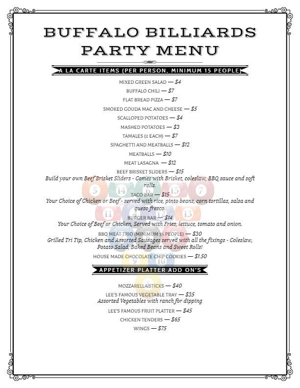 img of party menu